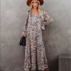 New Long Sleeve Maxi Dress L